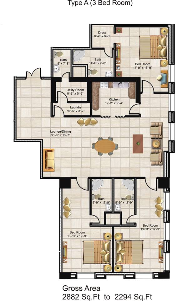3-Bedroom-apartment