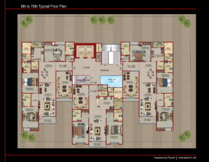 5th to 15th typical floor plan