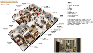 COLAH Faisalabad - Type A Apartment Layout Plan
