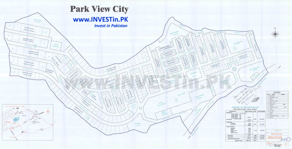 Park View City Islamabad Map