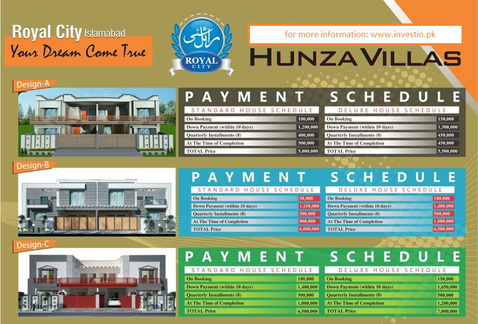 payment-schedule-of-villas-in-royal-city-islamabad