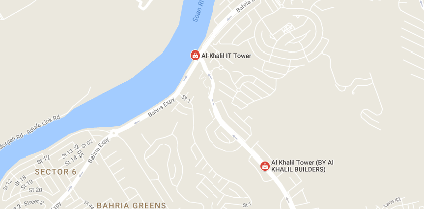 Al Khalil IT Tower Islamabad Location Map
