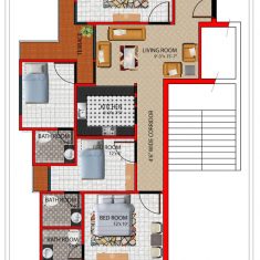 Chaudhary Saddique Residencia Faisalabad layout plan