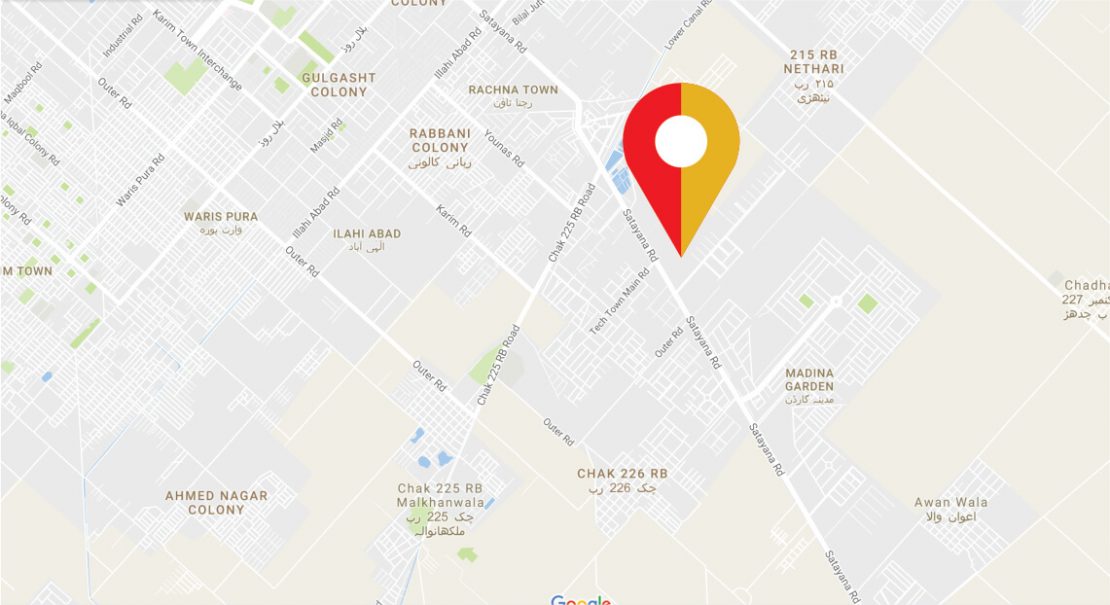 Blossom Avenue Housing Scheme Faisalabad Location Map