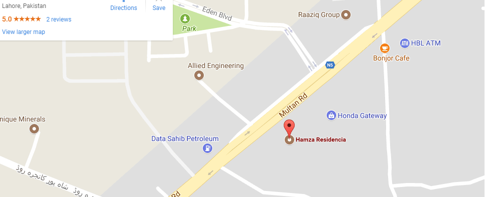 Hamza-Residencia-Lahore-location-map