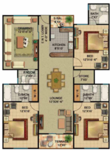 Sidra Twin Towers Karachi Layout Plan 