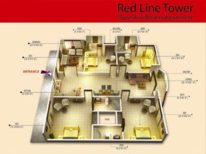 Capital Residencia Islamabad layout plan red