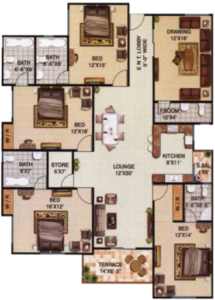 Sidra Twin Towers Karachi Layout Plan 