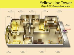 Capital Residencia Islamabad layout plan yellow