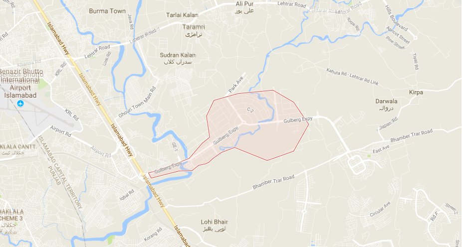 Gulberg Greens Commercial Plots Islamabad location map