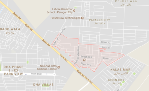 Imperial Homes Lahore Location Map