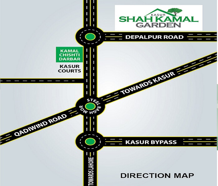 Shah Kamal Garden Kasur Location Map