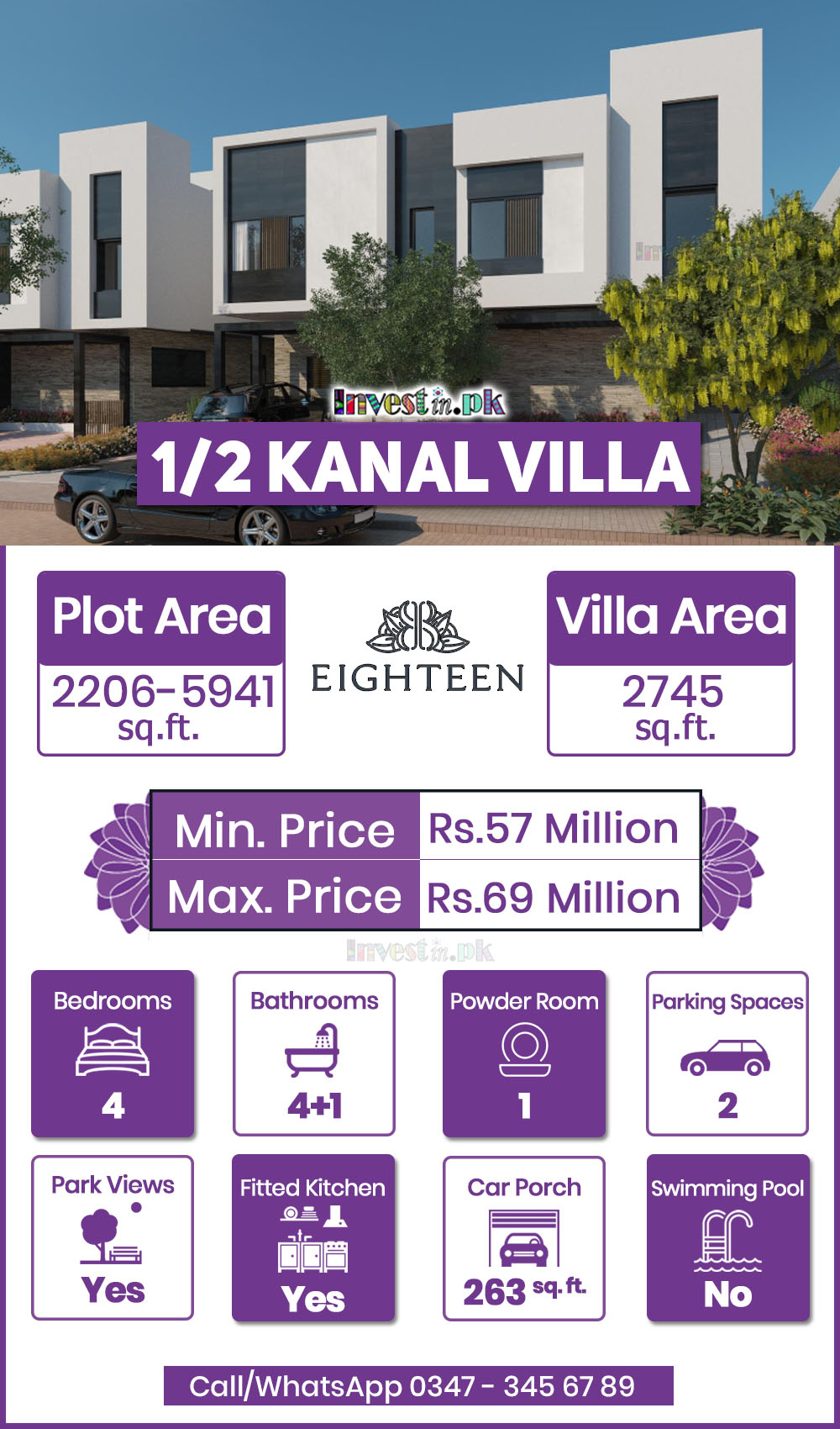 eighteen islamabad villa payment plan