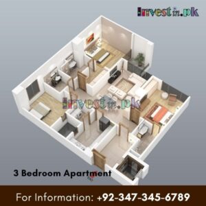 3 bed apartment in sukh chayn islamabad