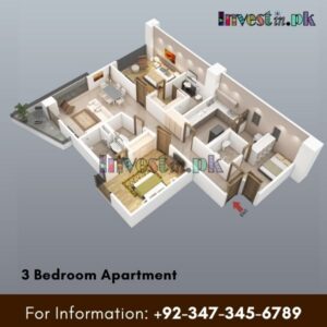 3 bed apartment in sukh chayn residencia