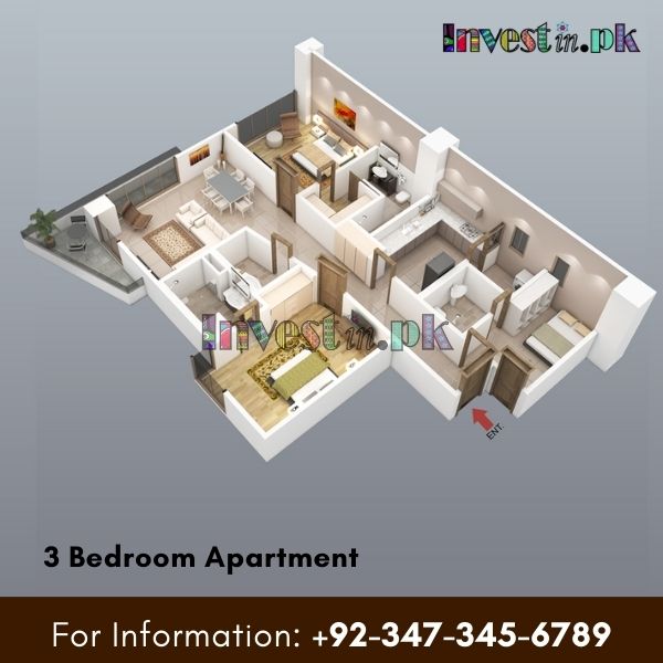 3 bed apartment in sukh chayn residencia