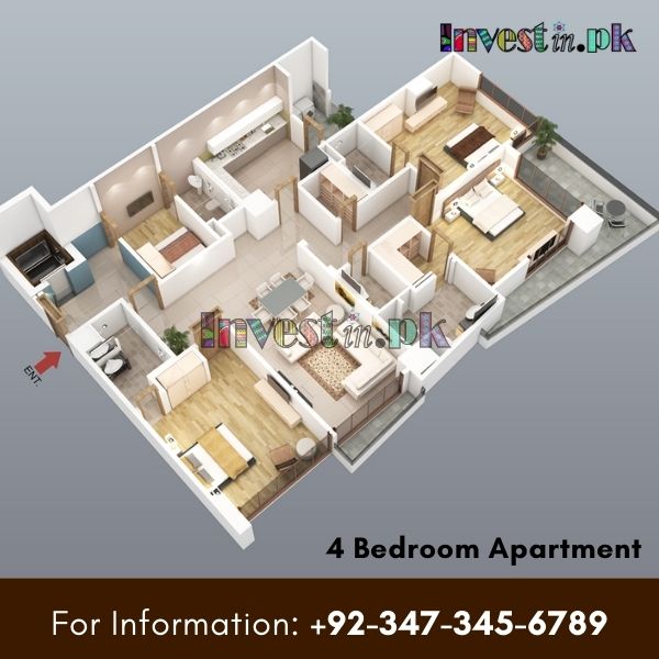 4 bed apartment in sukh chayn islamabad