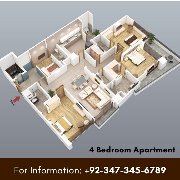 4 bed apartment in sukh chayn residencia