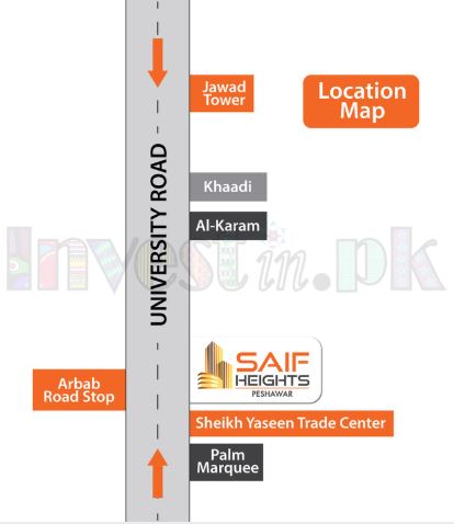 Saif Heights Peshawar Location