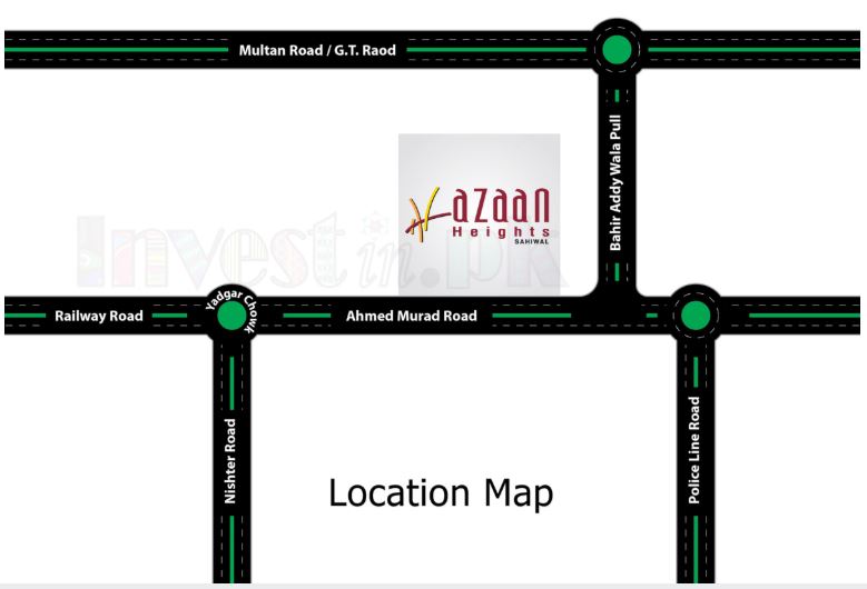 Azan Heights Sahiwal Location