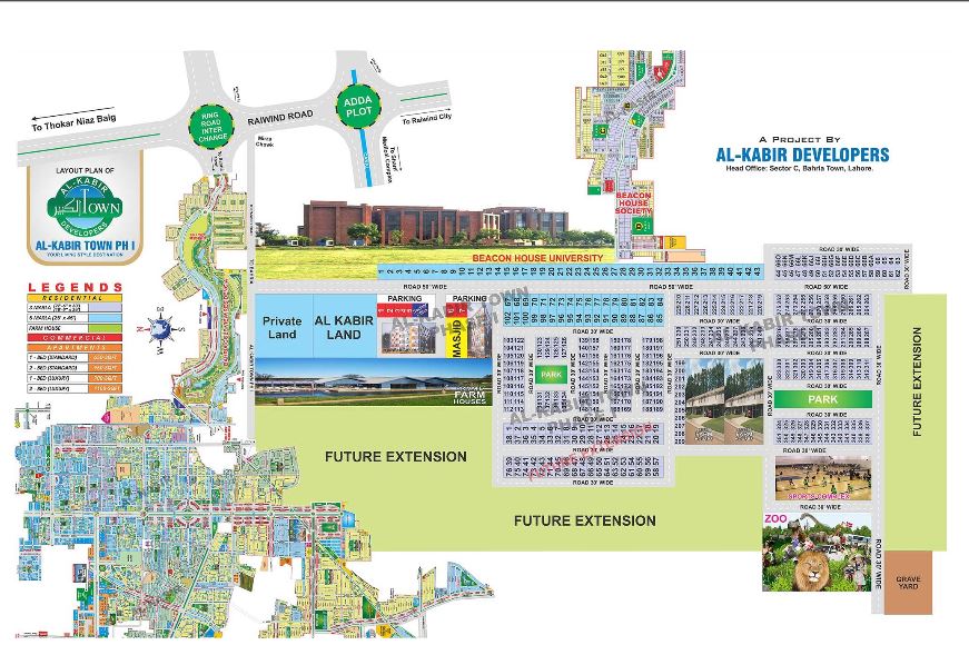 Al Kabir Town Lahore Apartments Master Plan