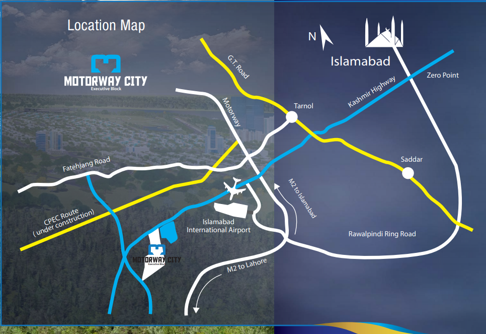 Motorway City Islamabad Location