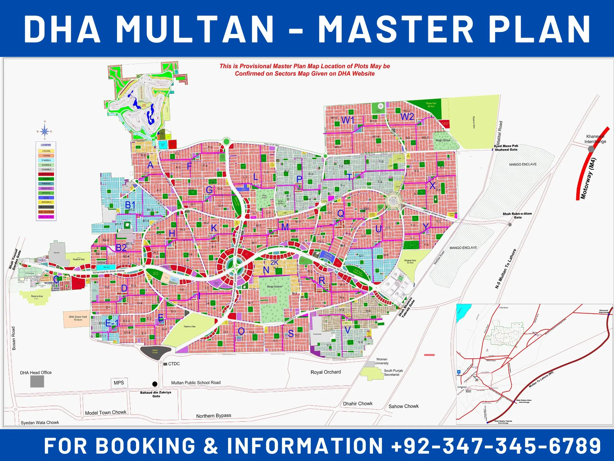 DHA Multan Master Plan Map