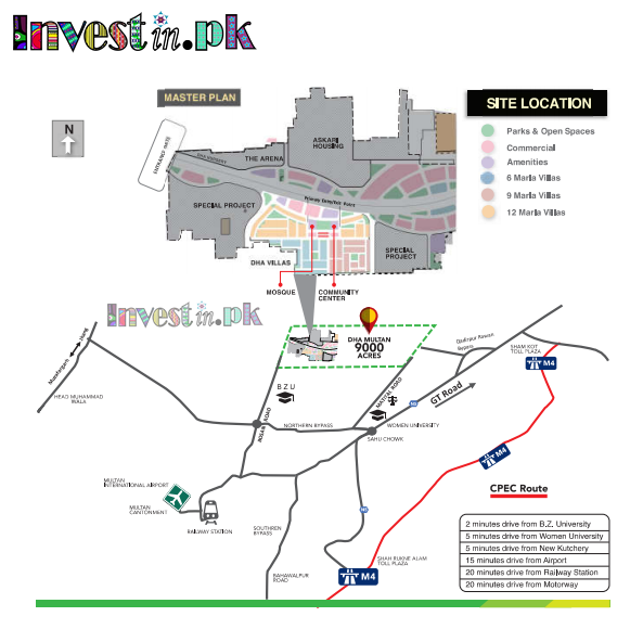 DHA Multan Villas Location