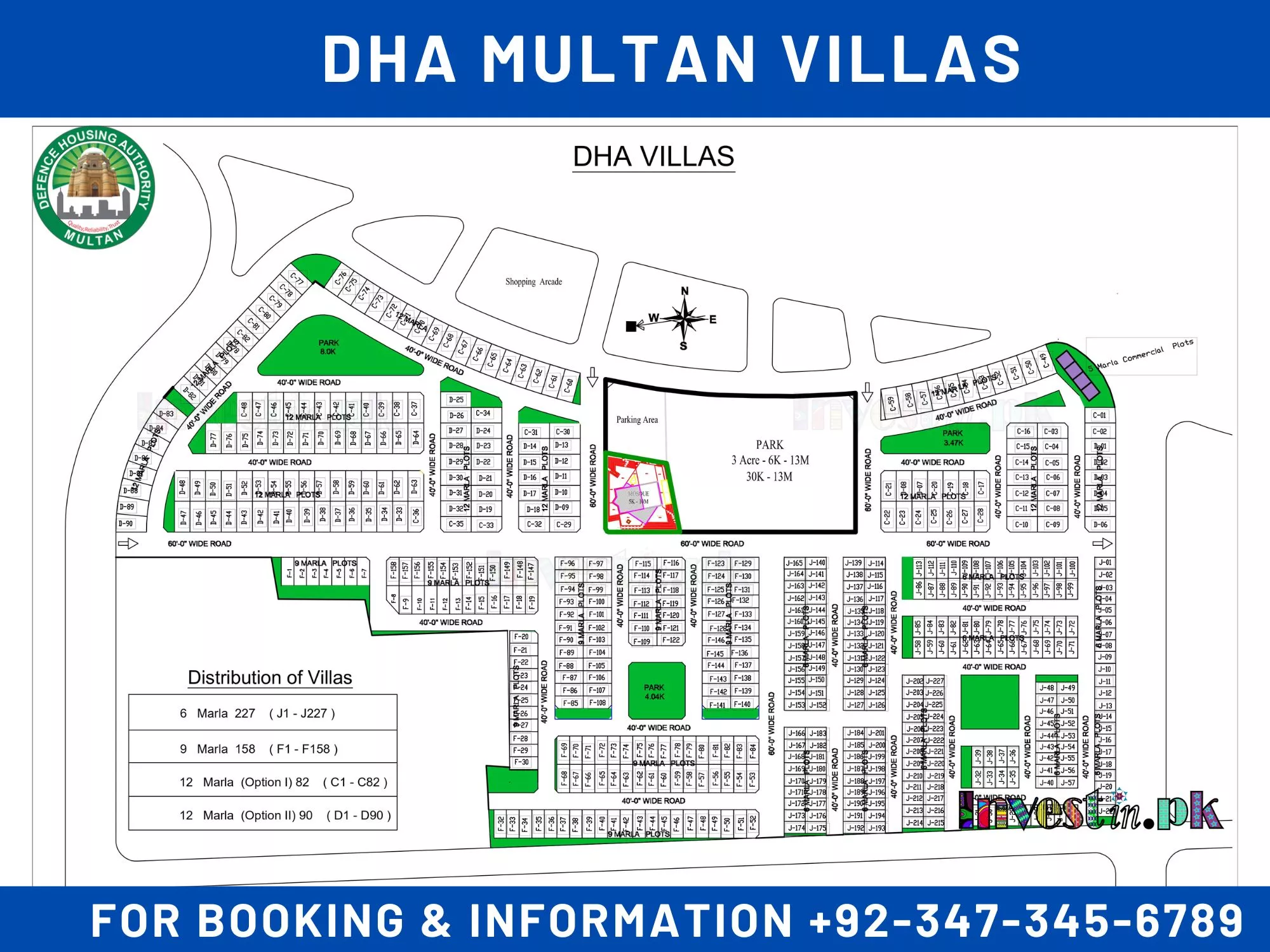 DHA Multan Villas Map