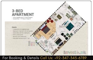 3 bed apartment in union complex