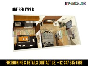 One Bed Apartment In Sukoon Vista TYPE B