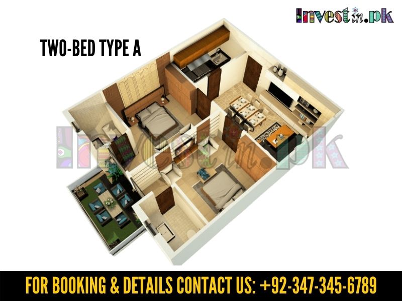 Two Bed Apartment In Sukoon Vista TYPE A (1)