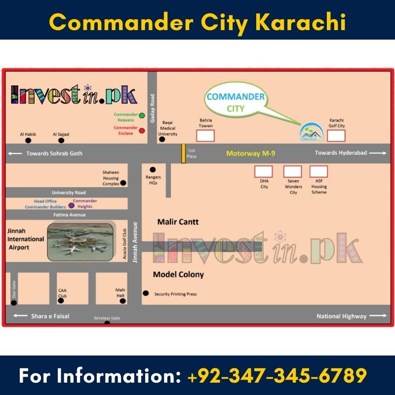Commander City Karachi Location