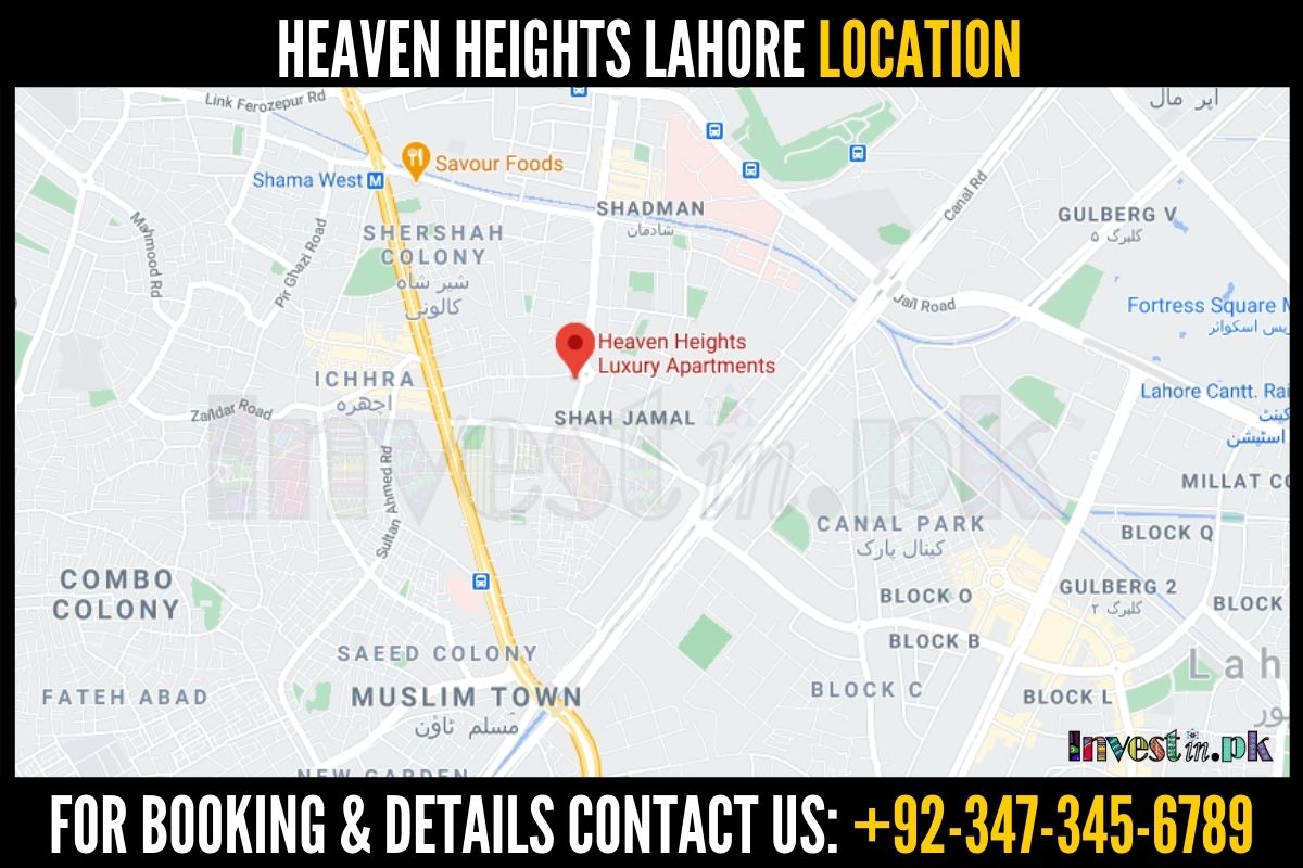 Heaven Heights Lahore Location