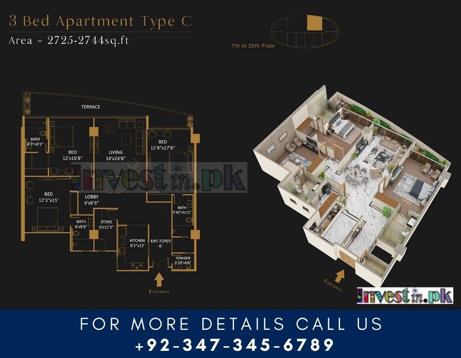 3 Bed Apartment In Eclipse Peshawar
