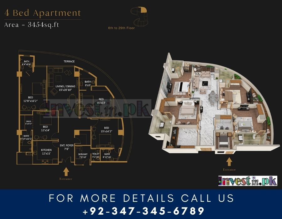 4 Bed Apartment In Eclipse Peshawar