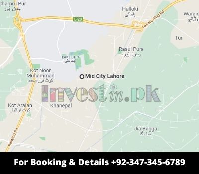 3Midcity Lahore Location