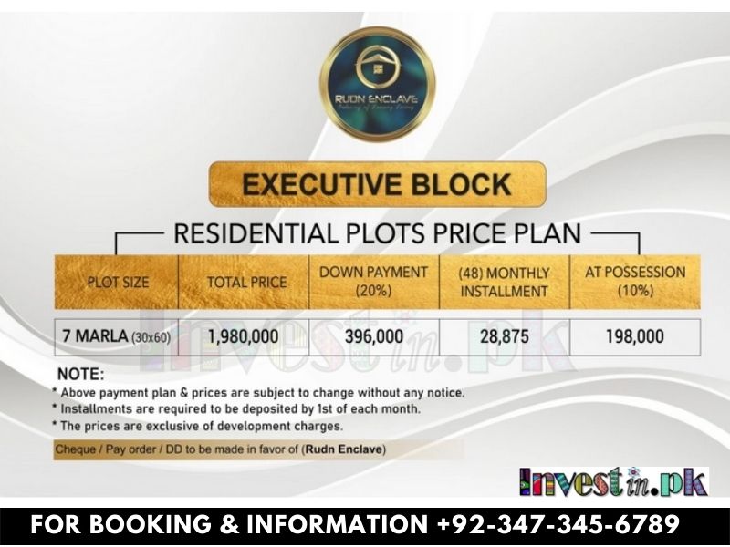 Rudn Enclave Payment Plan