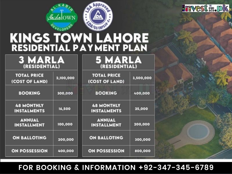 Kings Town Phase 2 Payment Plan