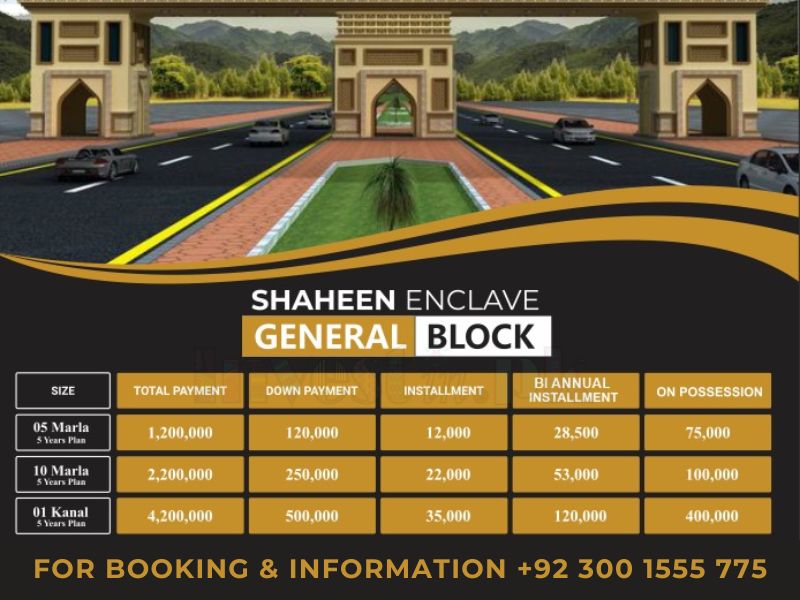 Shaheen Enclave Burhan Payment Plan