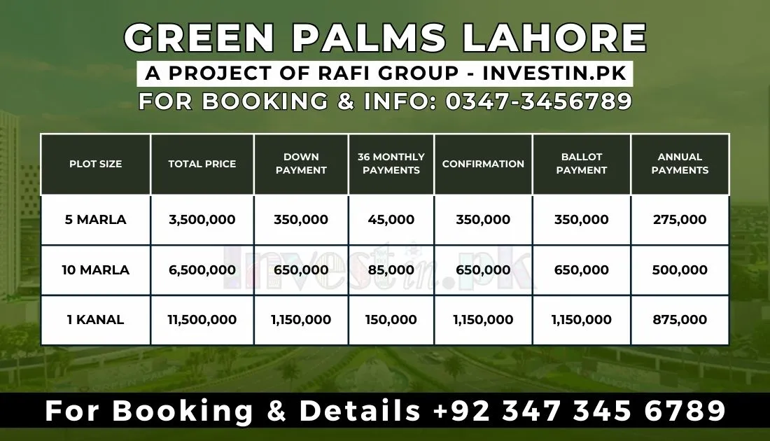 Green-Palms-Lahore-Payment-Plan